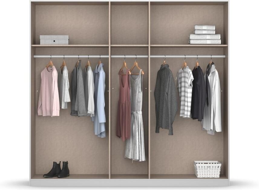 Rauch Draaideurkast Kledingkast Kast Garderobe Slaapkamerkast ACERO Middeldeuren met spiegel in moderne loft-look MADE IN GERMANY - Foto 16