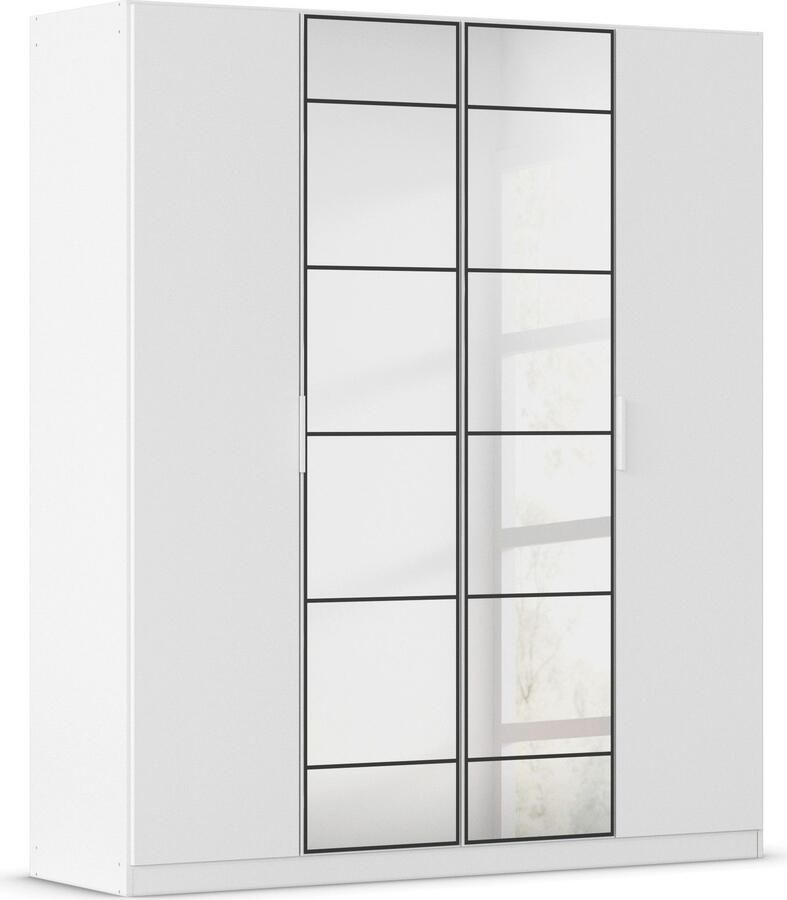 Rauch Draaideurkast Kledingkast Kast Garderobe Slaapkamerkast ACERO Middeldeuren met spiegel in moderne loft-look MADE IN GERMANY - Foto 18