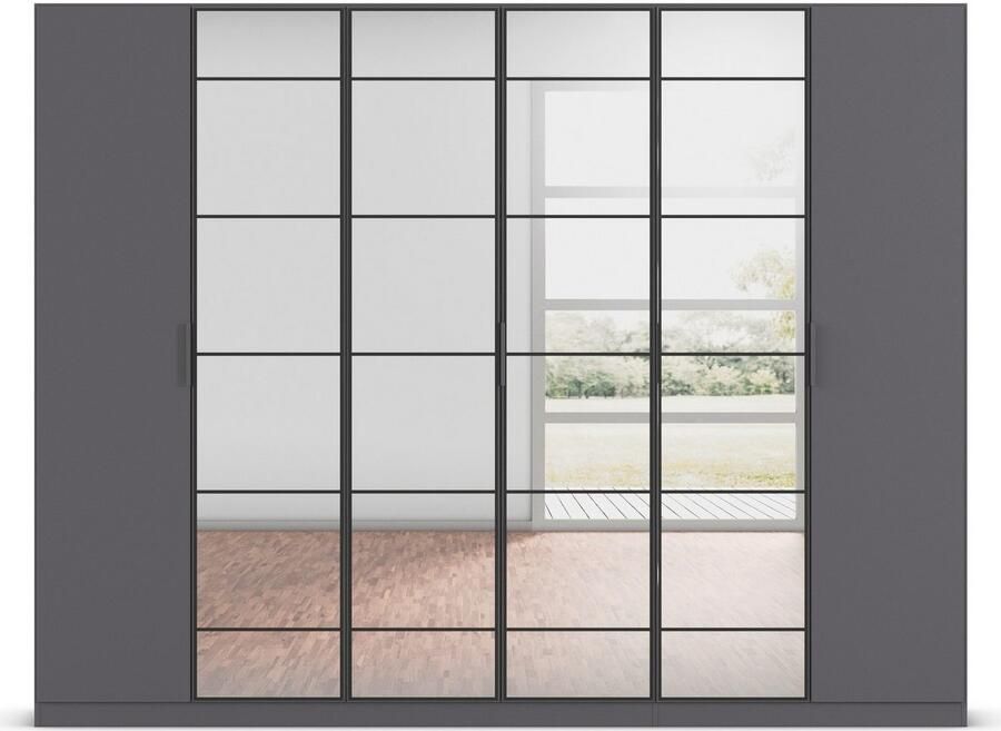 Rauch Draaideurkast Kledingkast Kast Garderobe Slaapkamerkast ACERO Middeldeuren met spiegel in moderne loft-look MADE IN GERMANY - Foto 13