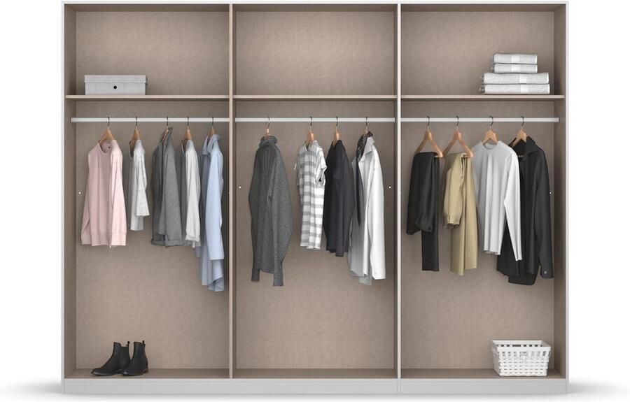 Rauch Draaideurkast Kledingkast Kast Garderobe Slaapkamerkast ACERO Middeldeuren met spiegel in moderne loft-look MADE IN GERMANY - Foto 15