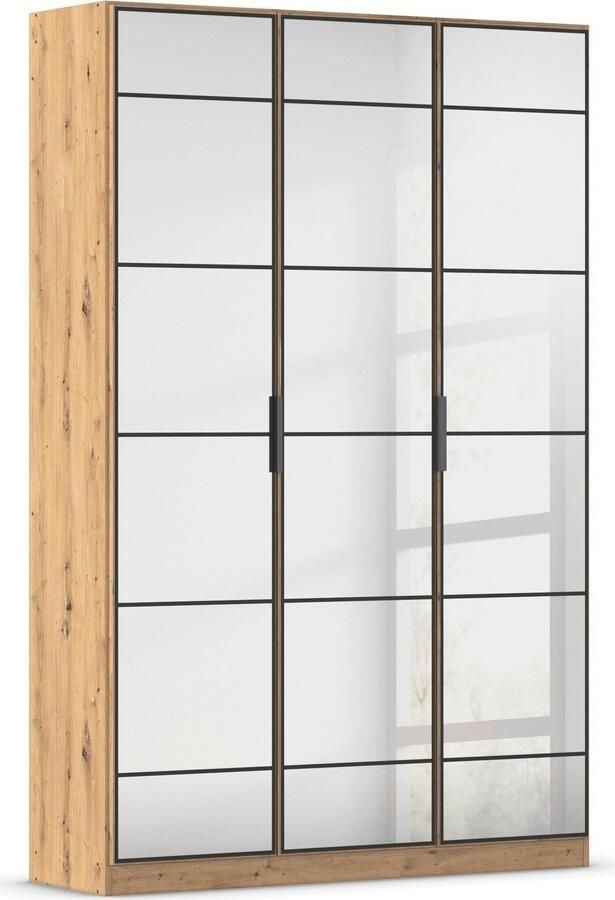 Rauch Draaideurkast Kledingkast Kast Garderobe Slaapkamerkast ACERO Spiegelfront in moderne loft-look MADE IN GERMANY