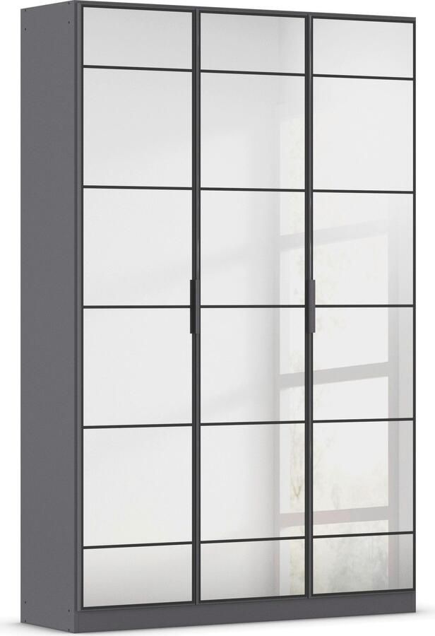 Rauch Draaideurkast Kledingkast Kast Garderobe Slaapkamerkast ACERO Spiegelfront in moderne loft-look MADE IN GERMANY - Foto 17