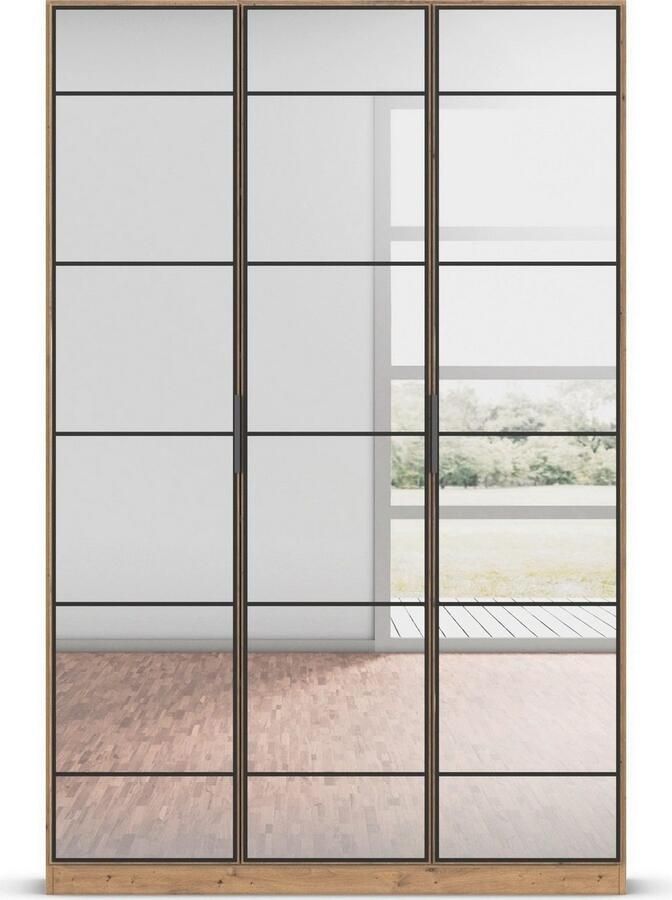 Rauch Draaideurkast Kledingkast Kast Garderobe Slaapkamerkast ACERO Spiegelfront in moderne loft-look MADE IN GERMANY - Foto 13