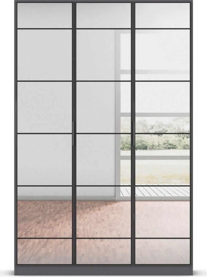 Rauch Draaideurkast Kledingkast Kast Garderobe Slaapkamerkast ACERO Spiegelfront in moderne loft-look MADE IN GERMANY - Foto 12