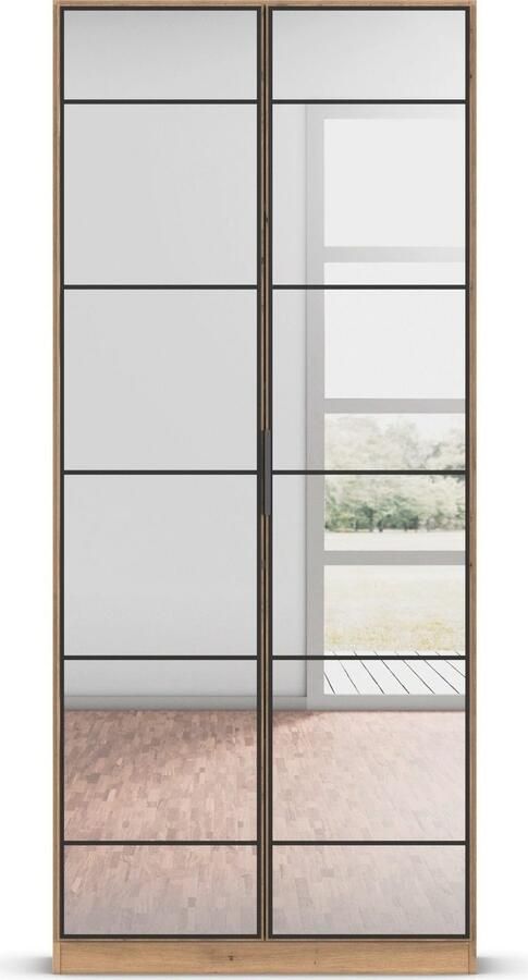 Rauch Draaideurkast Kledingkast Kast Garderobe Slaapkamerkast ACERO Spiegelfront in moderne loft-look MADE IN GERMANY - Foto 13