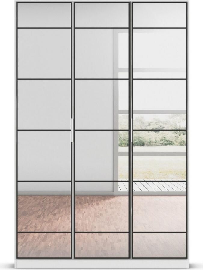 Rauch Draaideurkast Kledingkast Kast Garderobe Slaapkamerkast ACERO Spiegelfront in moderne loft-look MADE IN GERMANY - Foto 12