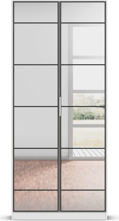 Rauch Draaideurkast Kledingkast Kast Garderobe Slaapkamerkast ACERO Spiegelfront in moderne loft-look MADE IN GERMANY - Foto 13