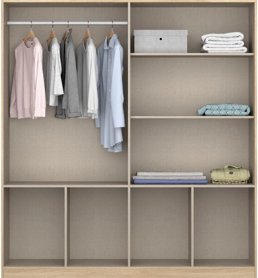 Rauch Draaideurkast Kledingkast Kast Garderobe Slaapkamerkast CELLE in 4 breedtes en 2 hoogtes optioneel met lades made in germany - Foto 4