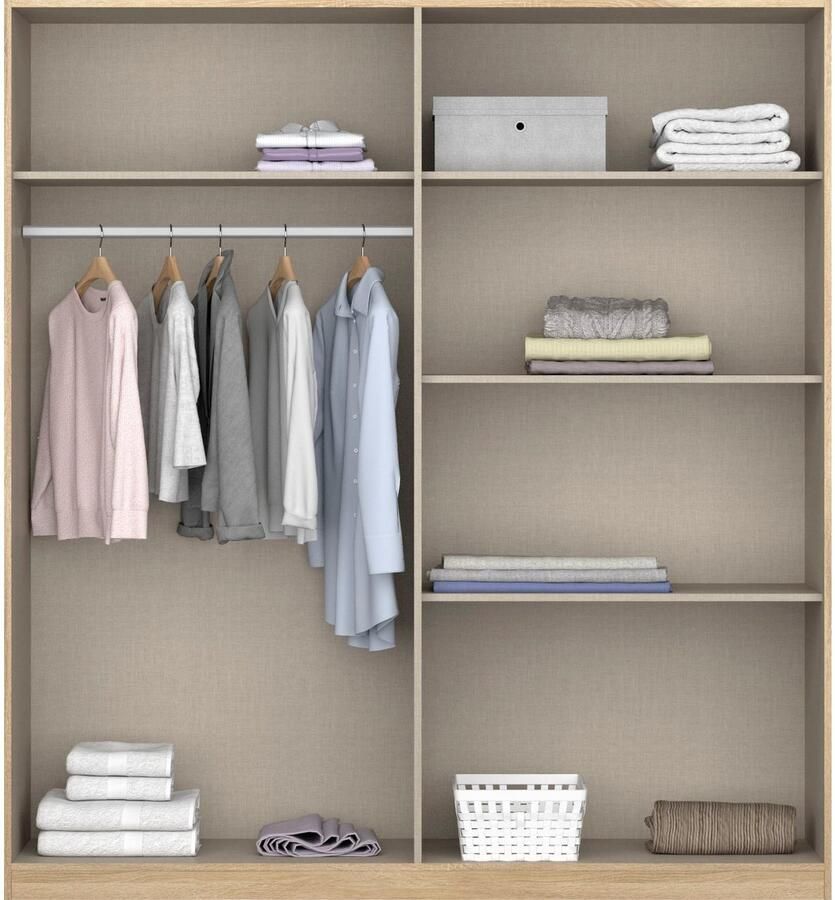 Rauch Draaideurkast Kledingkast Kast Garderobe Slaapkamerkast CELLE in 4 breedtes en 2 hoogtes optioneel met lades made in germany - Foto 4