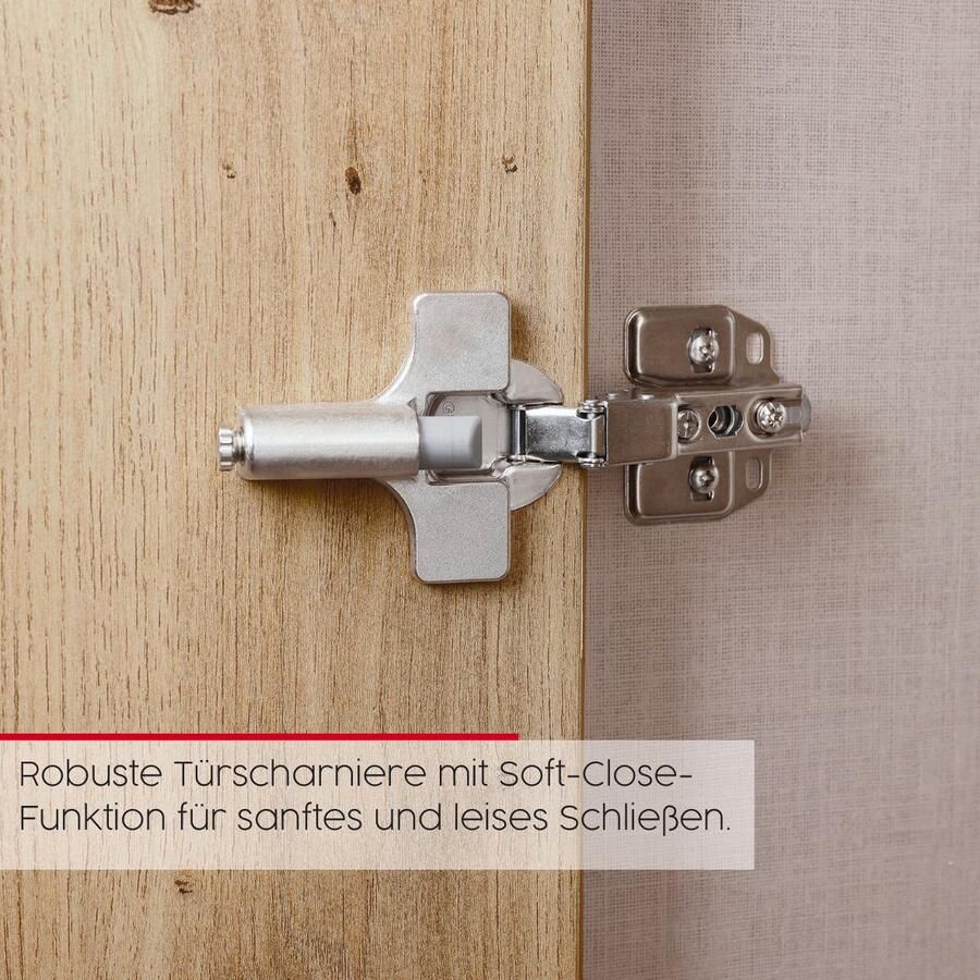 Rauch Slaapkamerserie Compleet slaapkamer EVELYN Kast en bed in 2 breedtes nachtkastje met 2 lades MADE IN GERMANY (set 3-delig) - Foto 3