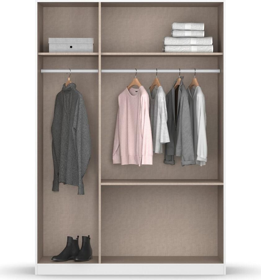 Rauch Kastenset Kledingkast kast garderobe waskast COSTA met spiegel veel ruimte greeploze front en push-to-open functie made in germany - Foto 10