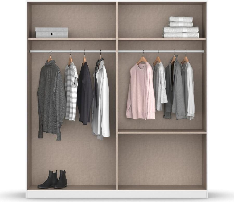 Rauch Kastenset Kledingkast kast garderobe waskast COSTA met spiegel veel ruimte greeploze front en push-to-open functie made in germany - Foto 11