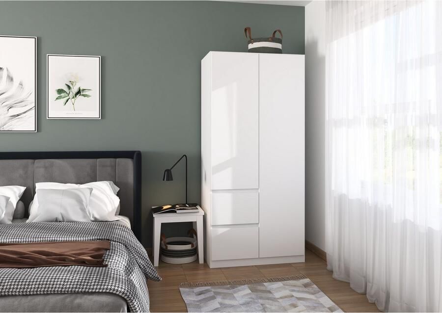 Rauch Draaideurkast Kledingkast kast garderobe waskast NIDDA met moderne grepless front en push-to-open functie made in germany - Foto 7