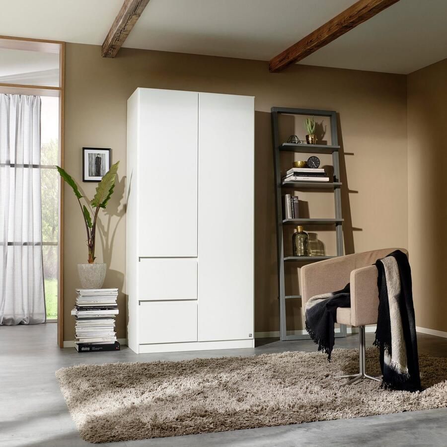 Rauch Draaideurkast Kledingkast kast garderobe waskast NIDDA met moderne grepless front en push-to-open functie made in germany