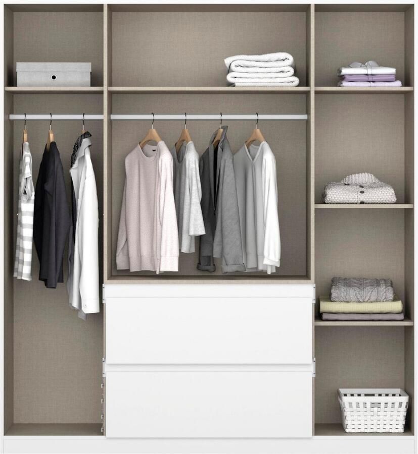 Rauch Draaideurkast Kledingkast kast garderobe waskast NIDDA met moderne grepless front en push-to-open functie made in germany - Foto 4