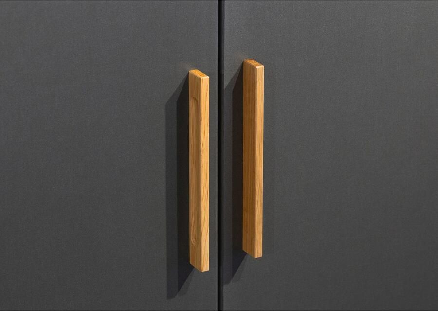 Rauch Draaideurkast Kledingkast kast garderobe waskast SHINJO Grepen en voeten van massief hout met 2 lades MADE IN GERMANY - Foto 20