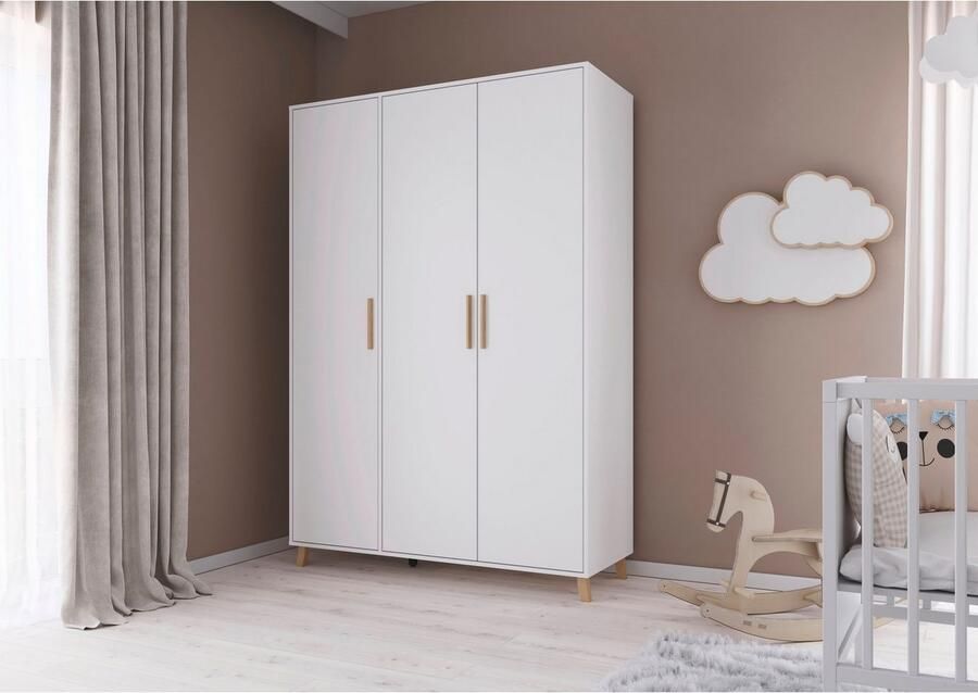 Rauch Draaideurkast Kledingkast kast garderobe waskast SHINJO Grepen en voeten van massief hout veel opbergruimte MADE IN GERMANY - Foto 16