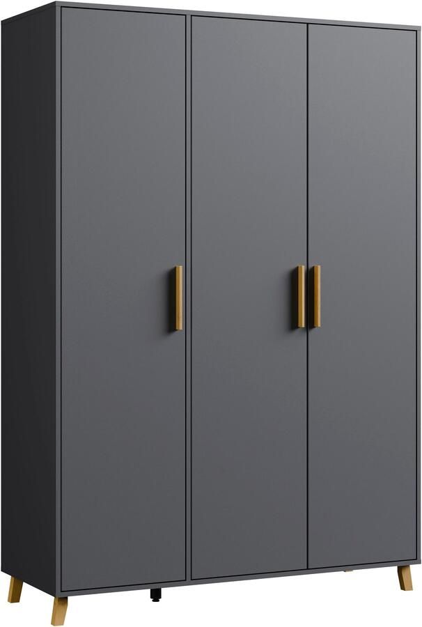 Rauch Draaideurkast Kledingkast kast garderobe waskast SHINJO Grepen en voeten van massief hout veel opbergruimte MADE IN GERMANY