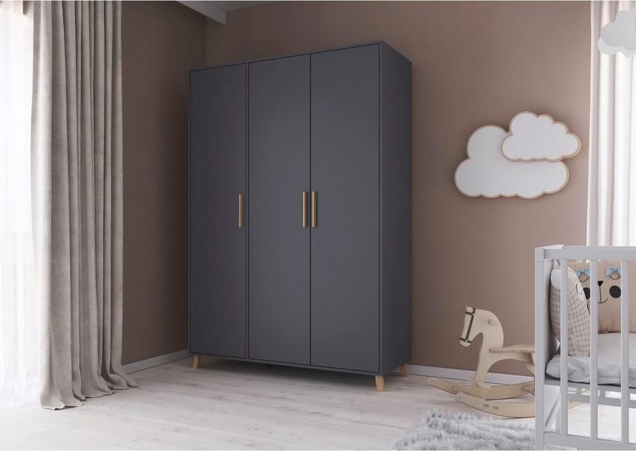 Rauch Draaideurkast Kledingkast kast garderobe waskast SHINJO Grepen en voeten van massief hout veel opbergruimte MADE IN GERMANY - Foto 19