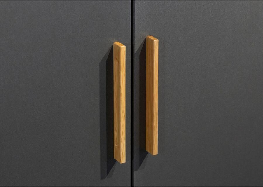 Rauch Draaideurkast Kledingkast kast garderobe waskast SHINJO Grepen en voeten van massief hout met 2 lades MADE IN GERMANY - Foto 18