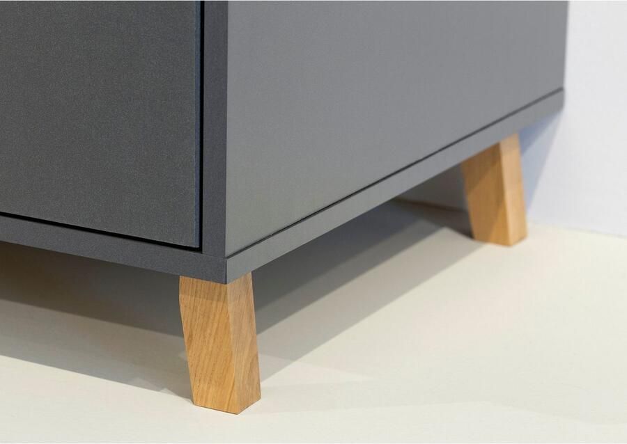 Rauch Draaideurkast Kledingkast kast garderobe waskast SHINJO Grepen en voeten van massief hout met 2 lades MADE IN GERMANY - Foto 19