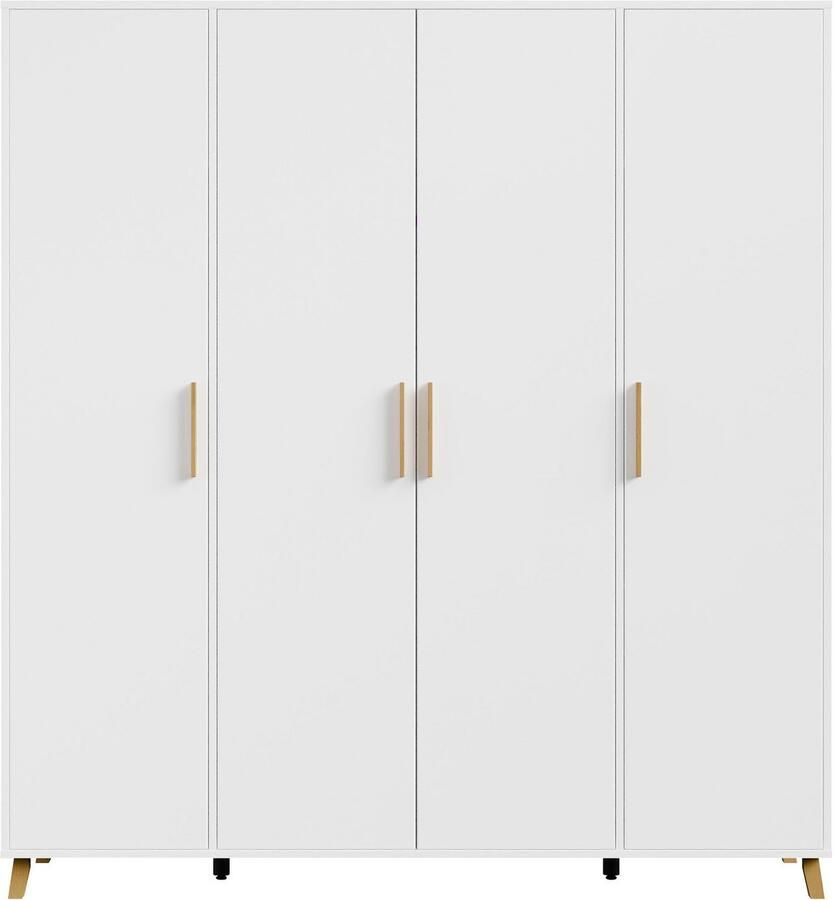 Rauch Draaideurkast Kledingkast kast garderobe waskast SHINJO Grepen en voeten van massief hout veel opbergruimte MADE IN GERMANY - Foto 9