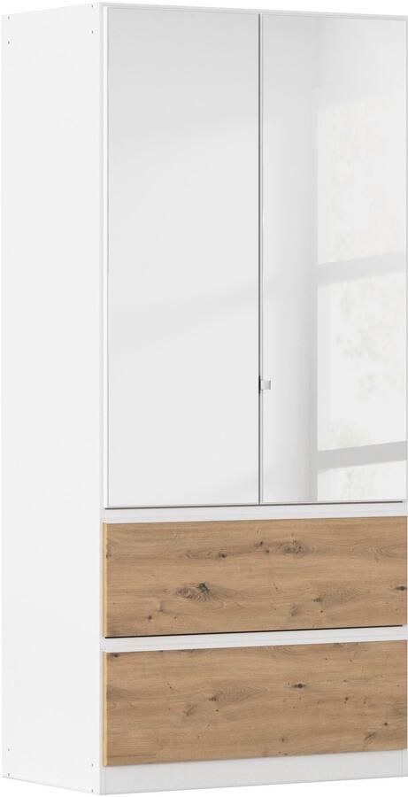 Rauch Draaideurkast Kledingkast Kast Garderobe Wasmand COSTA in 3 Breedtes met spiegel greeploos front en push-to-open functie made in germany