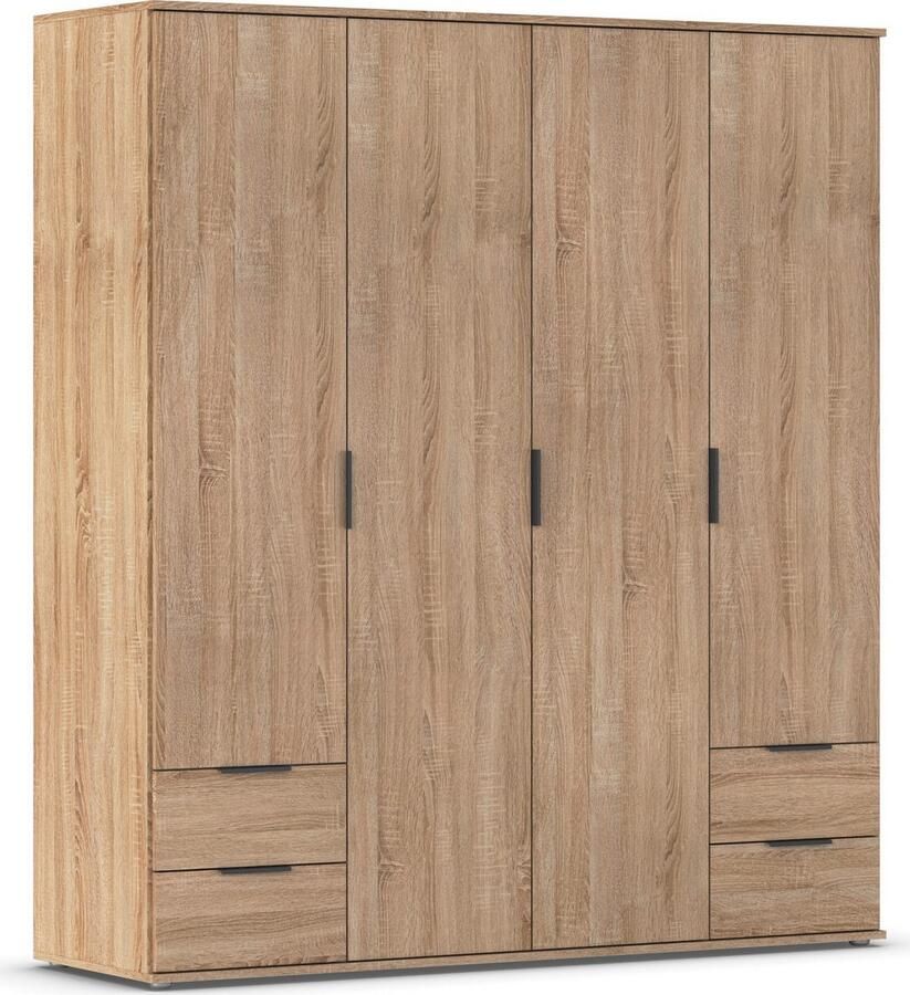 Rauch Draaideurkast Kledingkast Kast Garderobe Wasmand ESSEA 4-deurs Breedte 168 cm met 4 lades en moderne grepen MADE IN GERMANY - Foto 10
