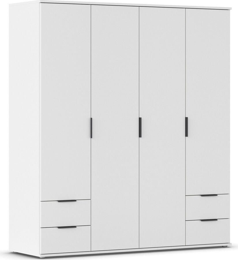 Rauch Draaideurkast Kledingkast Kast Garderobe Wasmand ESSEA 4-deurs Breedte 168 cm met 4 lades en moderne grepen MADE IN GERMANY - Foto 10