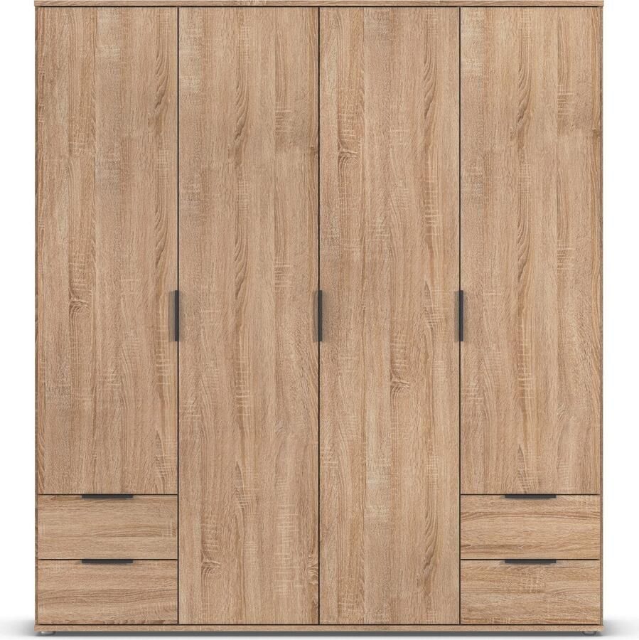 Rauch Draaideurkast Kledingkast Kast Garderobe Wasmand ESSEA 4-deurs Breedte 168 cm met 4 lades en moderne grepen MADE IN GERMANY - Foto 6