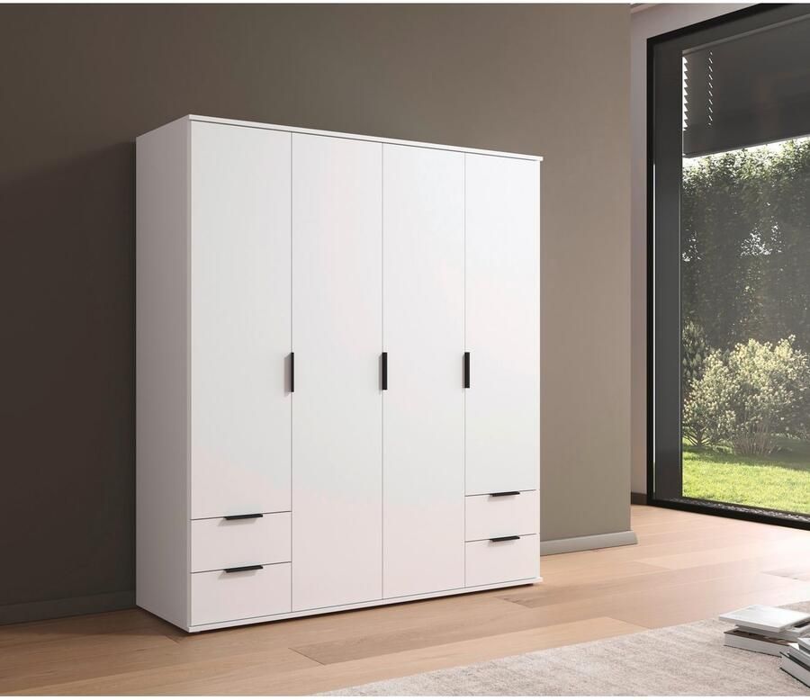 Rauch Draaideurkast Kledingkast Kast Garderobe Wasmand ESSEA 4-deurs Breedte 168 cm met 4 lades en moderne grepen MADE IN GERMANY - Foto 12