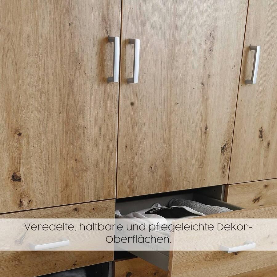 Rauch Draaideurkast Kledingkast Kast Garderobe Wasmand NABILA veel Opbergruimte in 2 breedtes met push-to-open functie bestseller made in germany - Foto 6