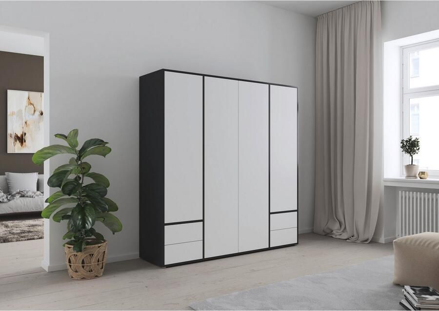 Rauch Draaideurkast Kledingkast Kast Garderobe Wasmand NABILA veel Opbergruimte met 2 lades en push-to-open functie topseller made in germany - Foto 15