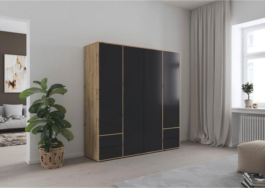 Rauch Draaideurkast Kledingkast Kast Garderobe Wasmand NABILA veel Opbergruimte met 2 lades en push-to-open functie topseller made in germany - Foto 14