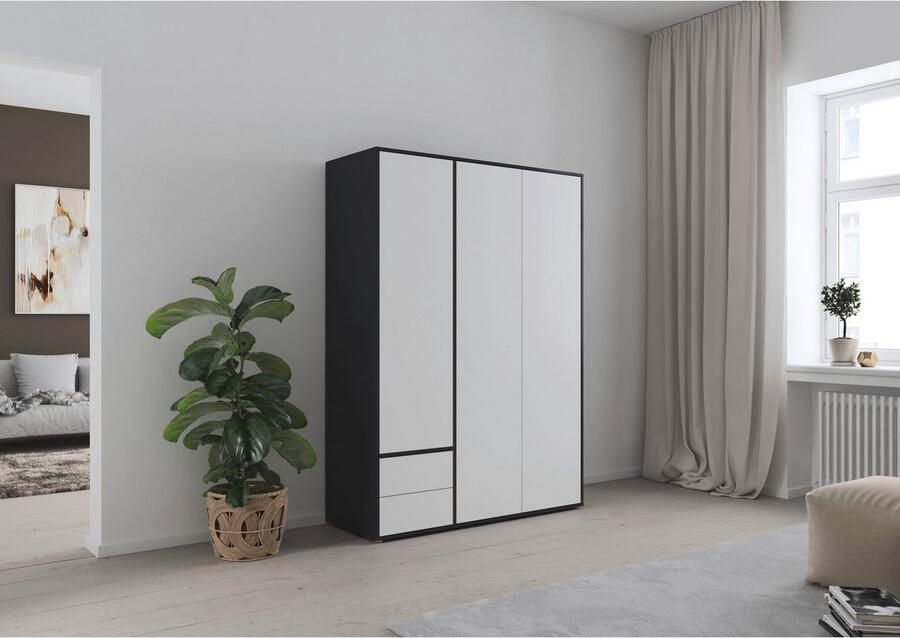 Rauch Draaideurkast Kledingkast Kast Garderobe Wasmand NABILA veel Opbergruimte met 2 lades en push-to-open functie topseller made in germany - Foto 14