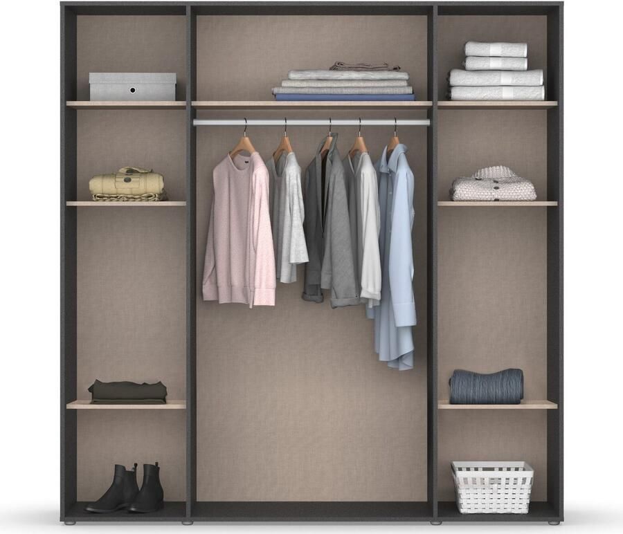 Rauch Draaideurkast Kledingkast Kast Garderobe Wasmand NABILA veel Opbergruimte in 2 breedtes met push-to-open functie bestseller made in germany - Foto 9