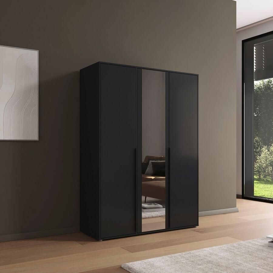 Rauch Draaideurkast Kledingkast Kast Garderobe Wasmand NAGATA met Spiegel und modernen stangengriffen in graumetallic topseller made in germany - Foto 6