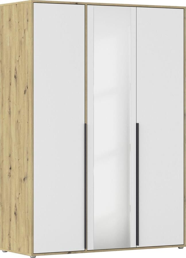 Rauch Draaideurkast Kledingkast Kast Garderobe Wasmand NAGATA met Spiegel und modernen stangengriffen in graumetallic topseller made in germany - Foto 18