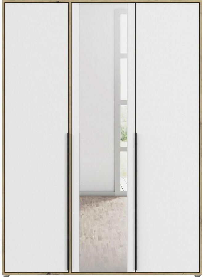 Rauch Draaideurkast Kledingkast Kast Garderobe Wasmand NAGATA met Spiegel und modernen stangengriffen in graumetallic topseller made in germany - Foto 14