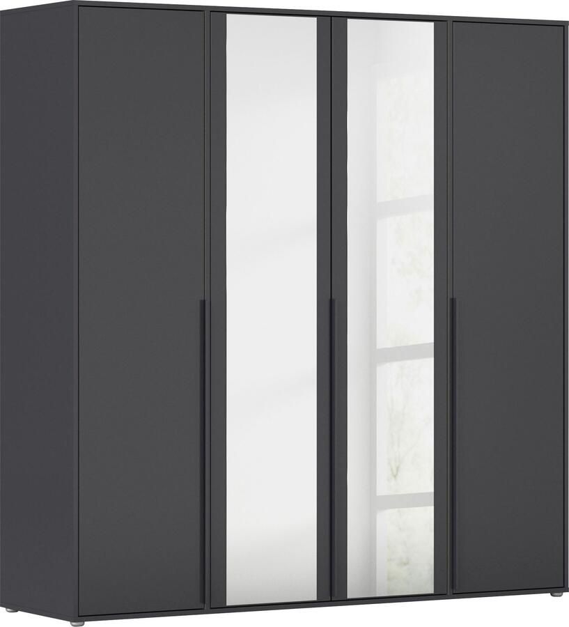 Rauch Draaideurkast Kledingkast Kast Garderobe Wasmand NAGATA met Spiegel und modernen stangengriffen in graumetallic topseller made in germany - Foto 18