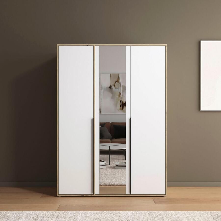 Rauch Draaideurkast Kledingkast Kast Garderobe Wasmand NAGATA met Spiegel und modernen stangengriffen in graumetallic topseller made in germany - Foto 7