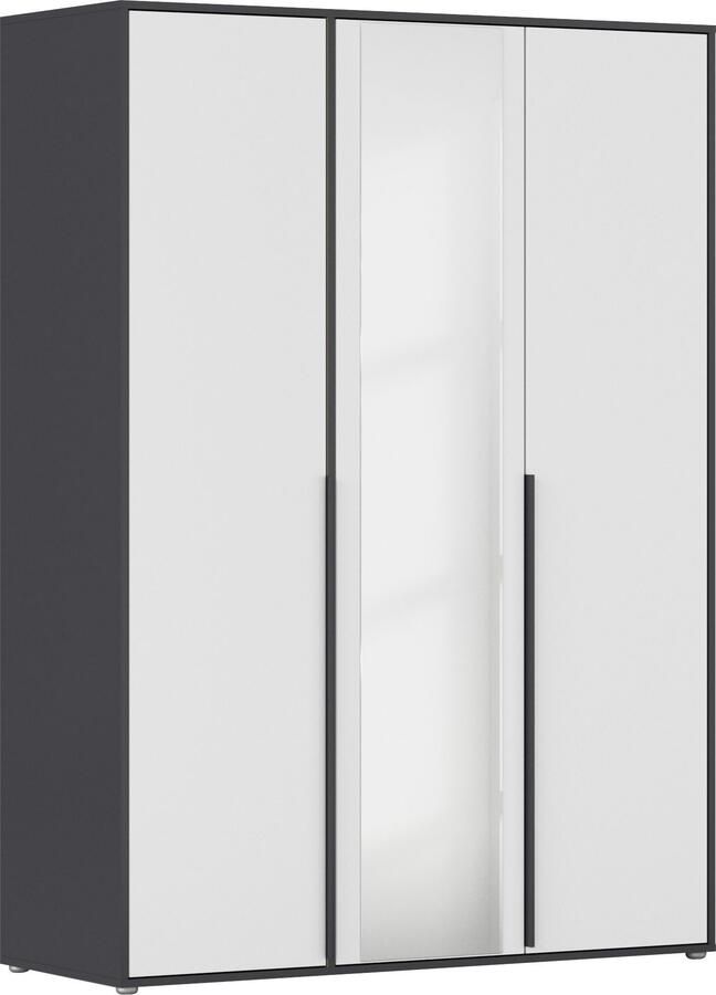 Rauch Draaideurkast Kledingkast Kast Garderobe Wasmand NAGATA met Spiegel und modernen stangengriffen in graumetallic topseller made in germany - Foto 18