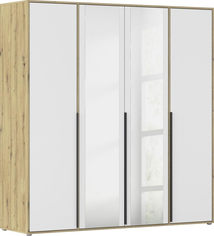 Rauch Draaideurkast Kledingkast Kast Garderobe Wasmand NAGATA met Spiegel und modernen stangengriffen in graumetallic topseller made in germany - Foto 18