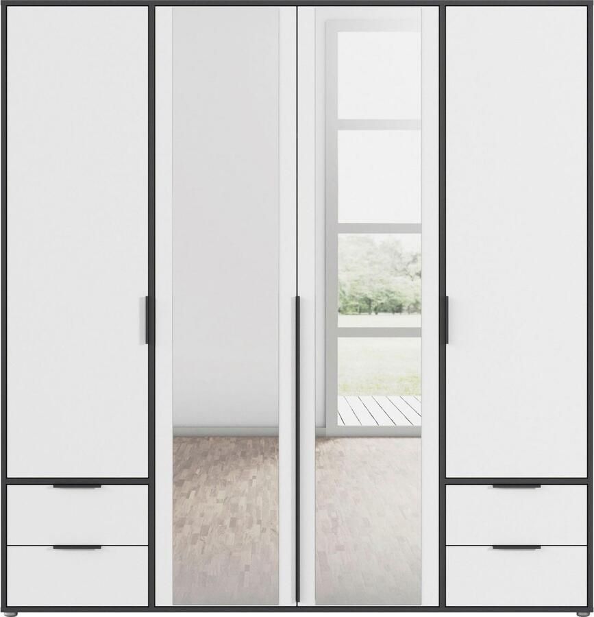 Rauch Draaideurkast Kledingkast Kast Garderobe Wasmand NAGATA met Spiegel und schubladen sowie stangengriffen topseller made in germany - Foto 8