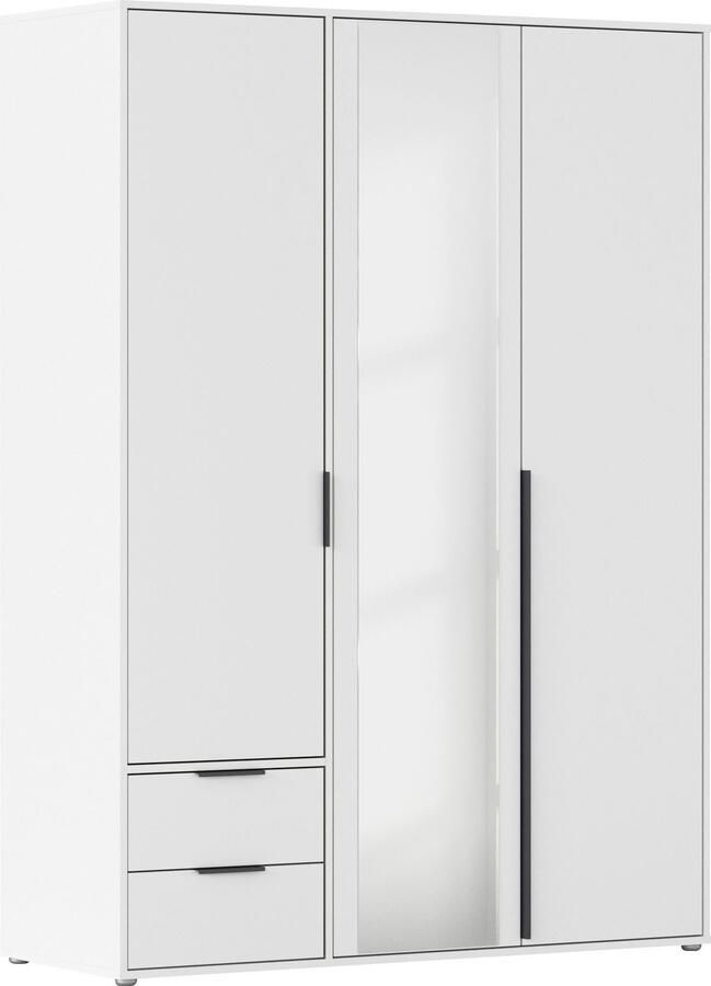 Rauch Draaideurkast Kledingkast Kast Garderobe Wasmand NAGATA met Spiegel und schubladen sowie stangengriffen topseller made in germany