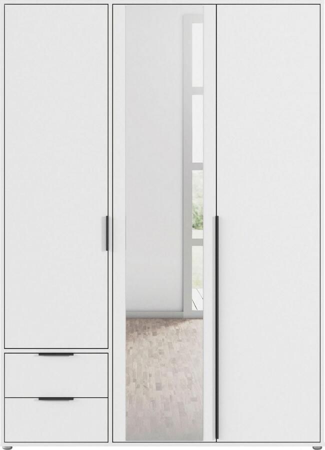 Rauch Draaideurkast Kledingkast Kast Garderobe Wasmand NAGATA met Spiegel und schubladen sowie stangengriffen topseller made in germany - Foto 17