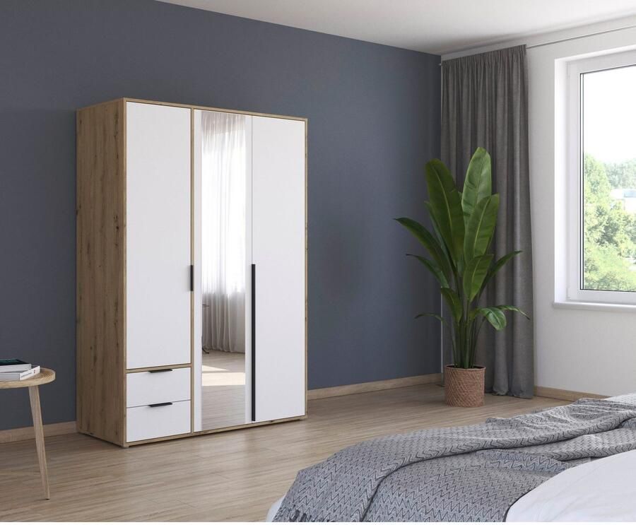 Rauch Draaideurkast Kledingkast Kast Garderobe Wasmand NAGATA met Spiegel und schubladen sowie stangengriffen topseller made in germany - Foto 12