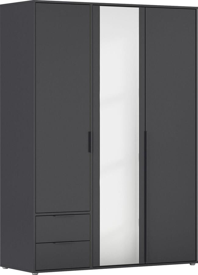 Rauch Draaideurkast Kledingkast Kast Garderobe Wasmand NAGATA met Spiegel und schubladen sowie stangengriffen topseller made in germany