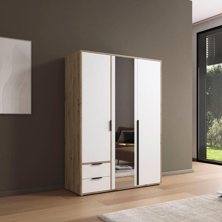 Rauch Draaideurkast Kledingkast Kast Garderobe Wasmand NAGATA met Spiegel und schubladen sowie stangengriffen topseller made in germany - Foto 6