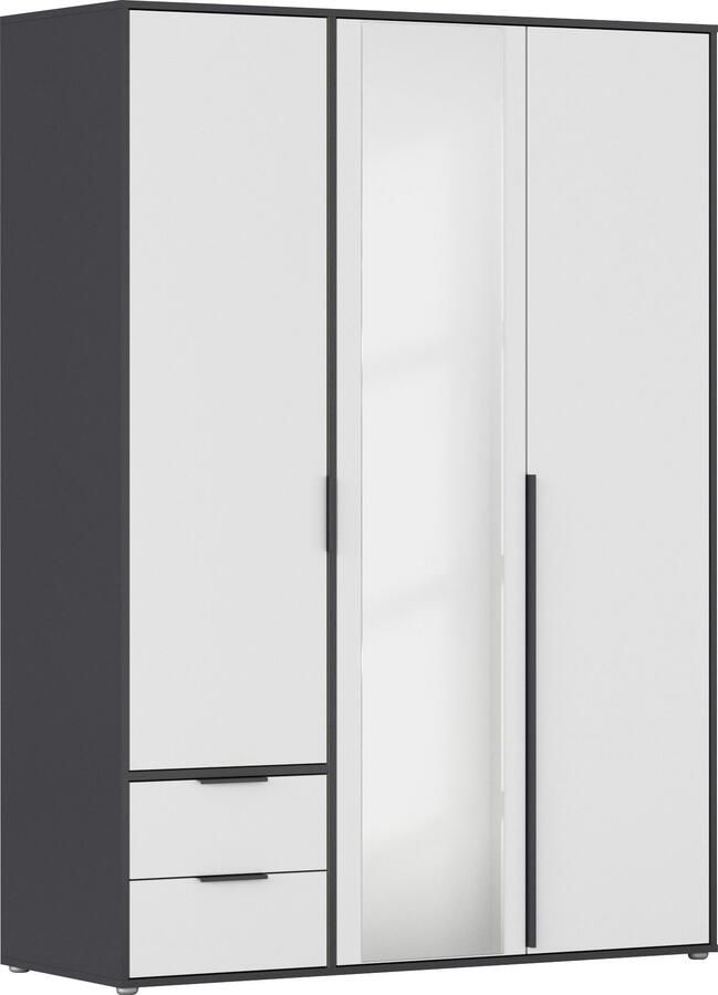 Rauch Draaideurkast Kledingkast Kast Garderobe Wasmand NAGATA met Spiegel und schubladen sowie stangengriffen topseller made in germany